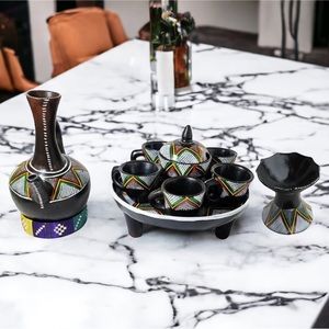 Ethiopian traditional handmade coffee set Ethiopian Coffee Ceremony,Hand painte